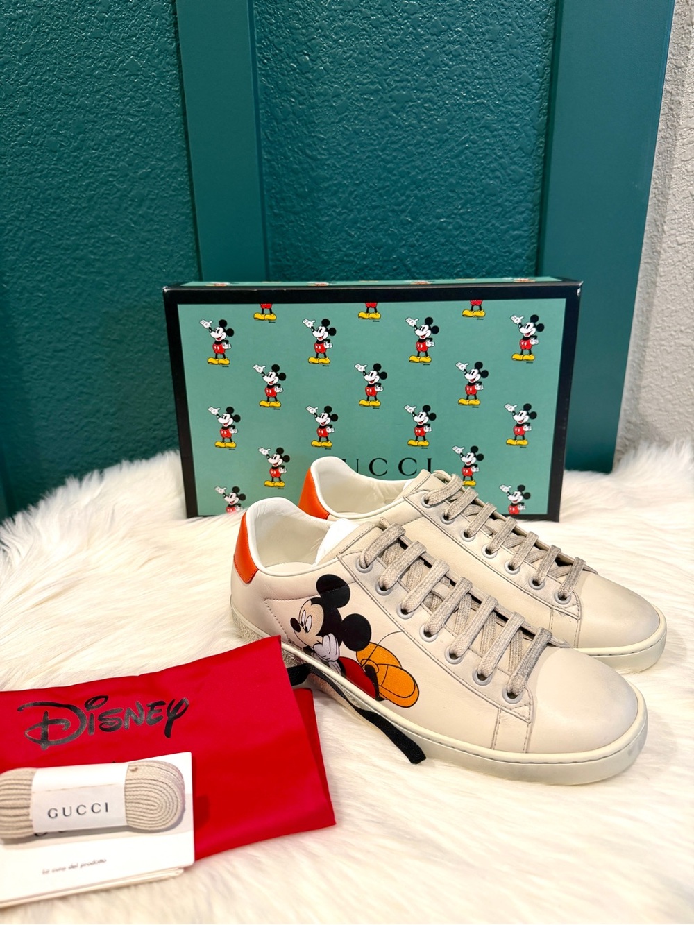 NEW Gucci Ace X Disney Mickey Mouse Sneakers Women’s Size 7